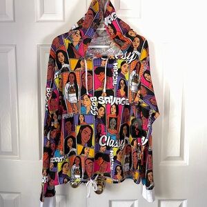 NWT On Fire Multicolor Graphic Women's Hoodie